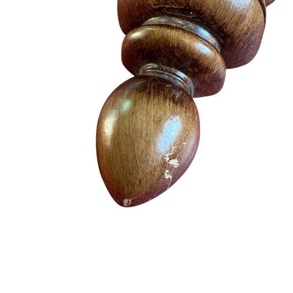 Vintage Syroco Wood & Resin Candle Wall Sconces Pair Set 2 MCM Mid Century Decor - Picture 8 of 12